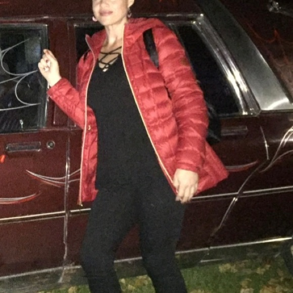 Michael Kors Packable Down Fill Red Jacket S - Picture 14 of 15